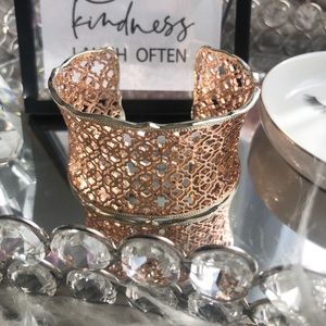 KS Candice Gold Cuff Bracelet in RG Filigree Mix